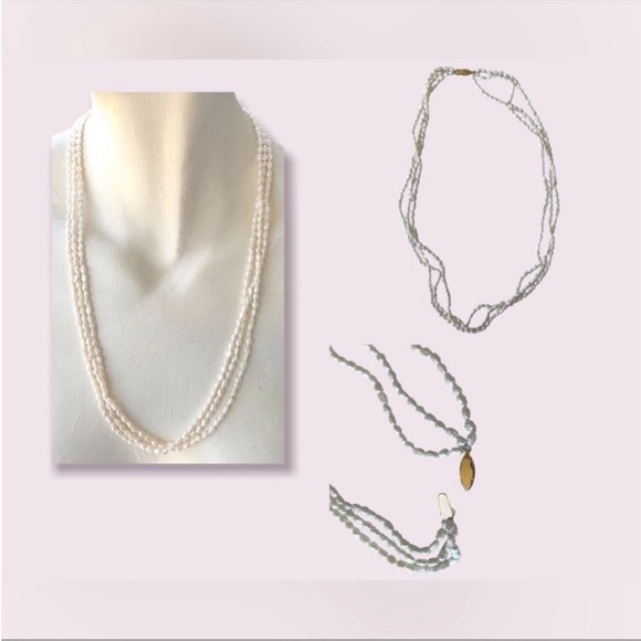 Pearl Necklace Lot Mixed Vintage Jewelry - Picture 4 of 10